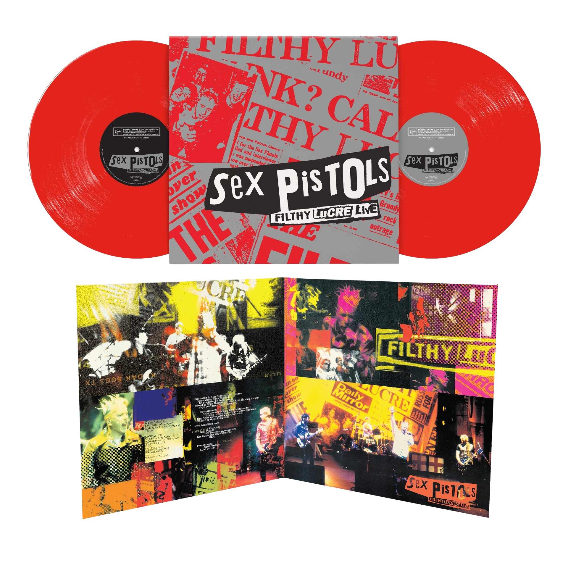 Sex Pistols - Filthy Lucre Live 2LP Red Vinyl - 30th Anniversary Edition