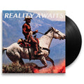 Vinyl record with a cover featuring a person on a horse and the text 'Reality Awaits' against a mountainous background.